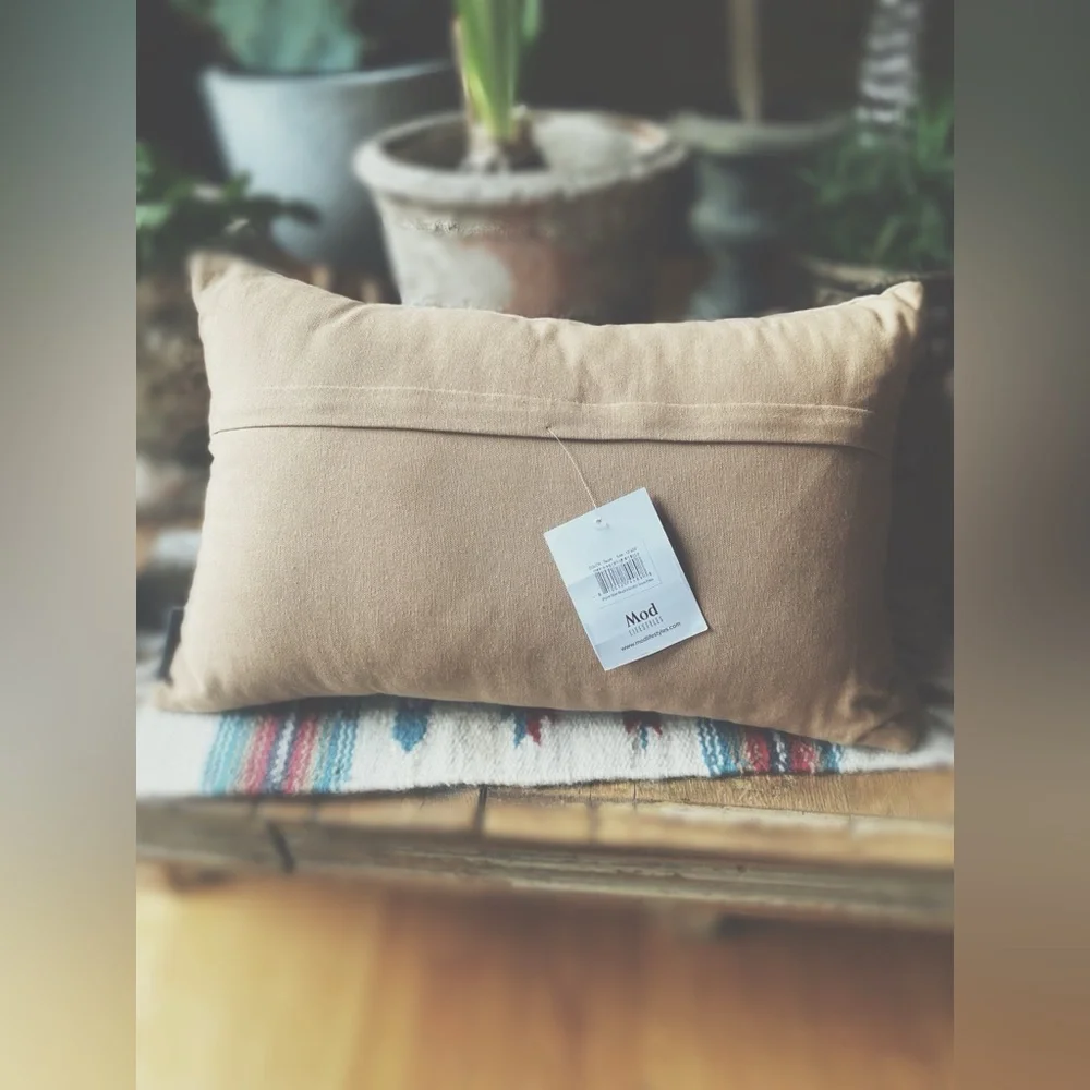 Beaded Cotton Velvet Pillow
